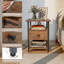 Table de chevet 1 tiroir en acier brun rustique Weitman