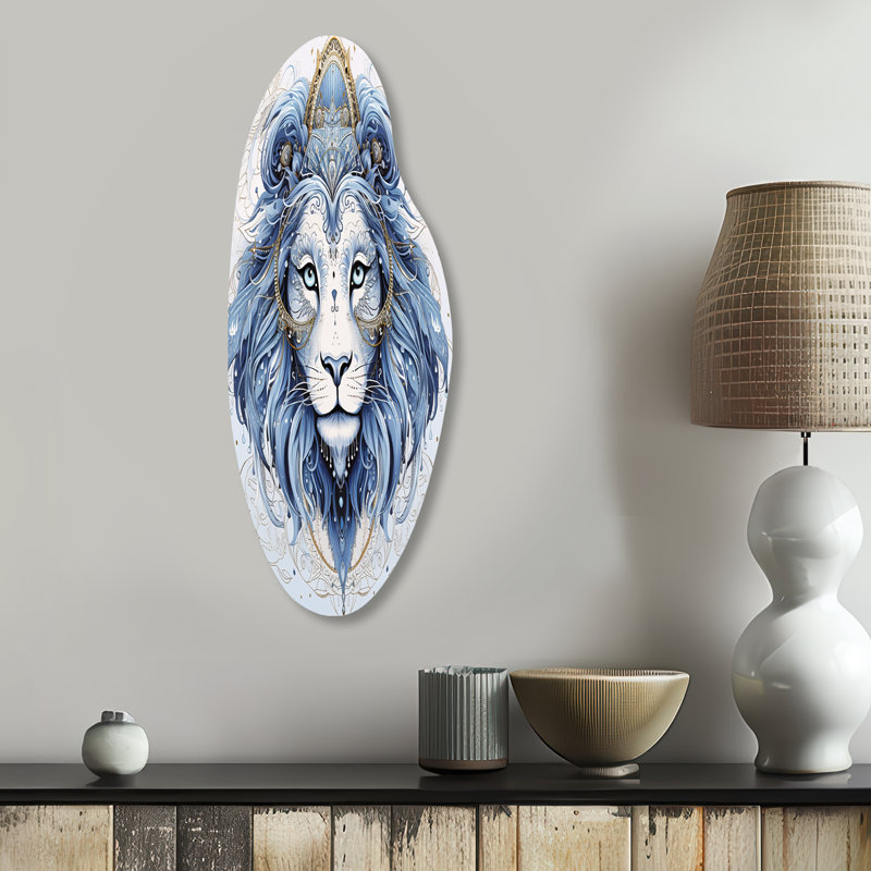 Astrologie, art mural asymétrique en métal incurvé, H 30 po x l 11 po