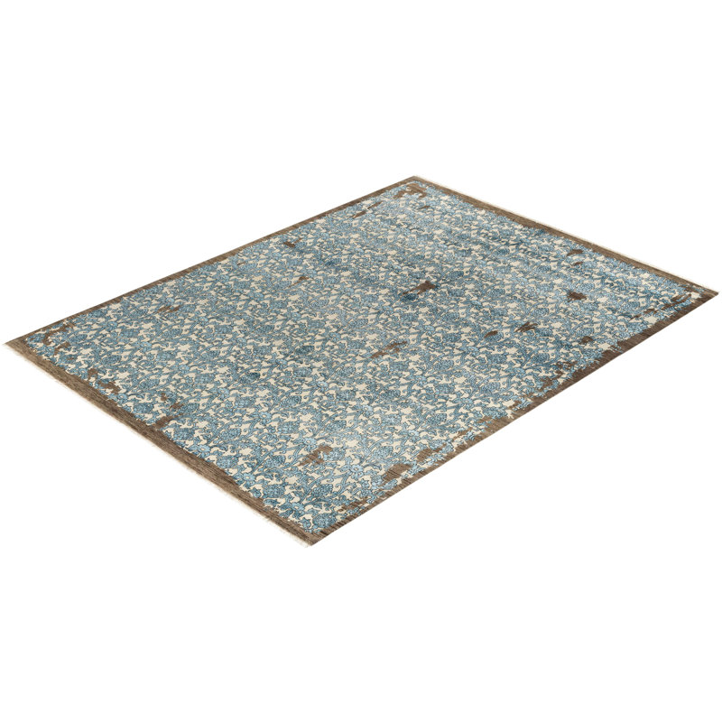 Overdyed One-of-a-Kind 9' 2" X 12' 1" Hand Knotted Area Rug