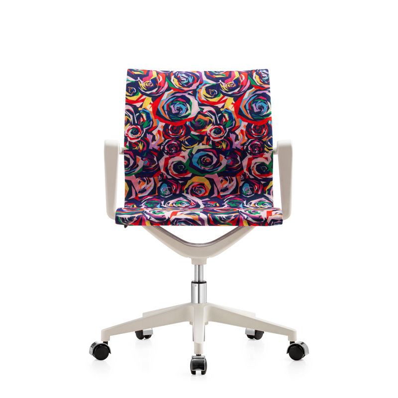 Task Chair, Silver/White