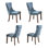 Chaise de salle à manger rembourrée en velours capitonné Meritxell (ensemble de 2)
