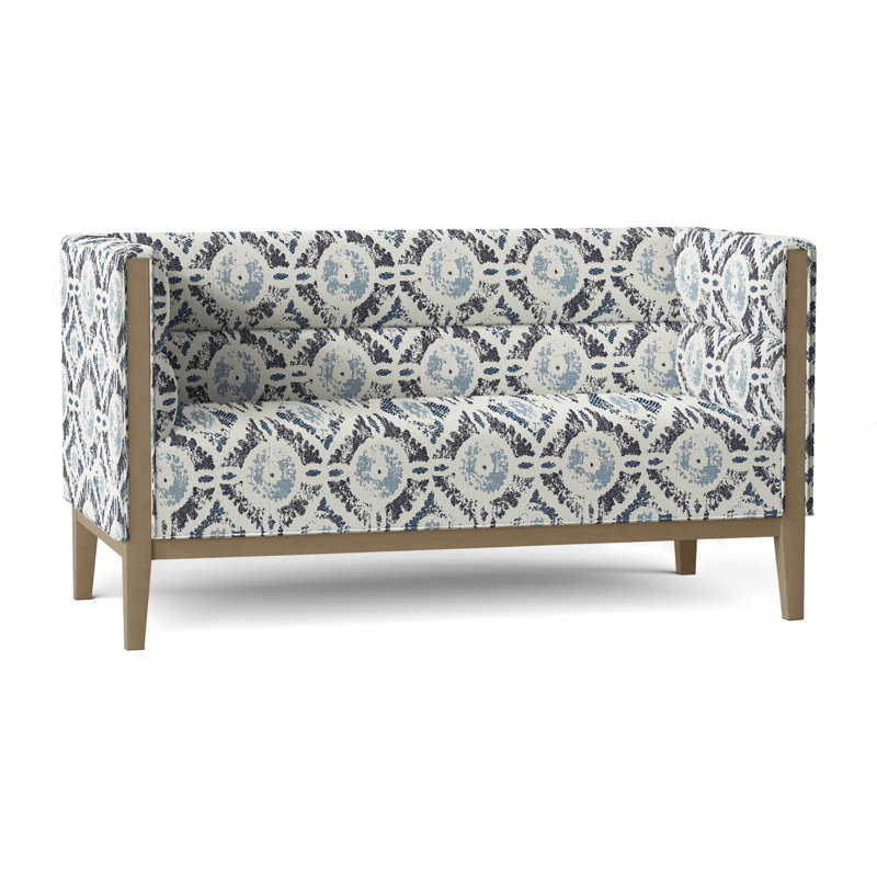 Causeuse Dyson, Perigold Wittstock indigo, Chêne français