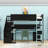 Wooden Loft Bed with Built-in Desk and Storage Stairs-19859376-19859383