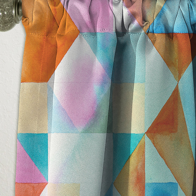 Rideau simple occultant Modern Patchwork, L 52 po x L 108 po