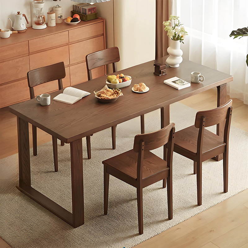 Ensemble de table de salle à manger en bois massif, H 29,5 po x L 70,9 po x l 33,5 po