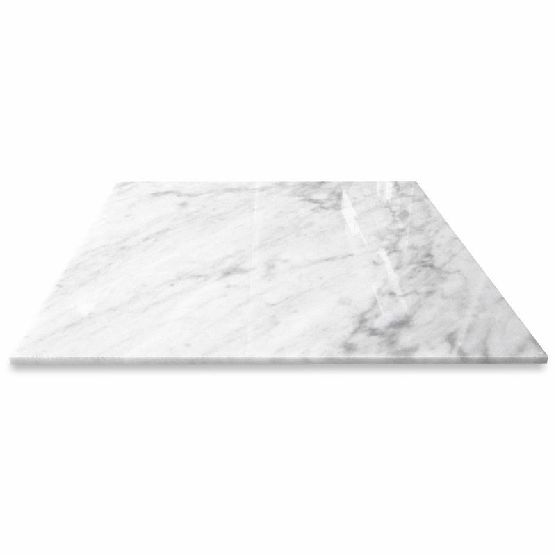 Carrelage mural et de sol en marbre blanc de Carrare poli, 6”x6”