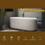 67"Acrylic Bathtub,V Shape Pleated Design Bathtub,Chrome Drain and Slotted Overflow,Cupc Certified