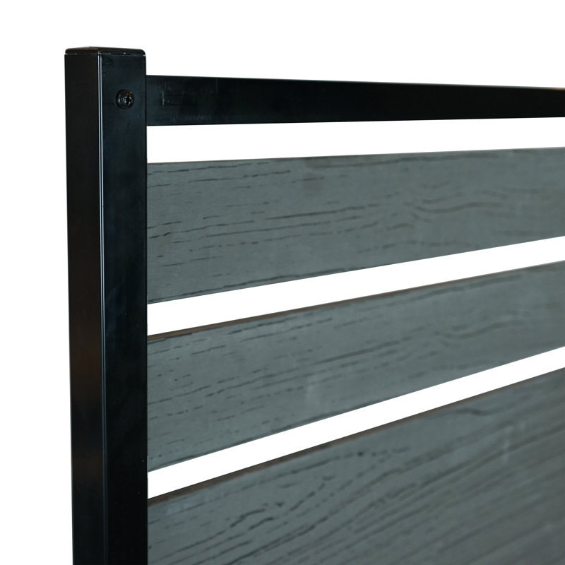 Vienna Charcoal WoodTek Vinyl Privacy Screen Panels