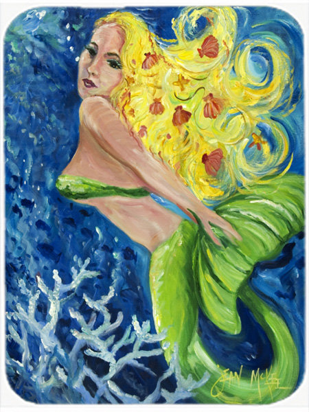 Caroline's Treasures Mermaid Glass Cutting Board