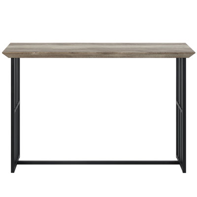 Double Pedestal Table With Antique Oak Top - Rectangular Shape For Work And Display Metal Construction 30" H X 47" W 15" D Sled Base Surface Multi-Purpose Stable