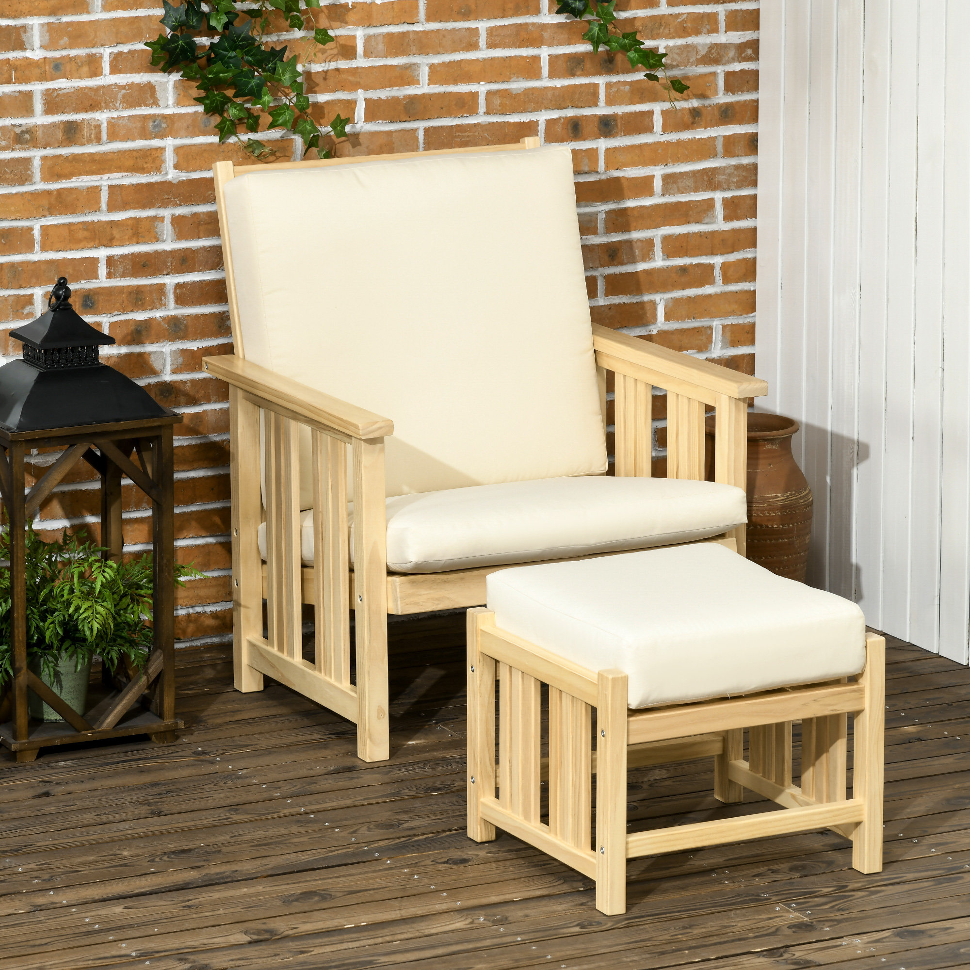 Wood patio discount chairs with cushions