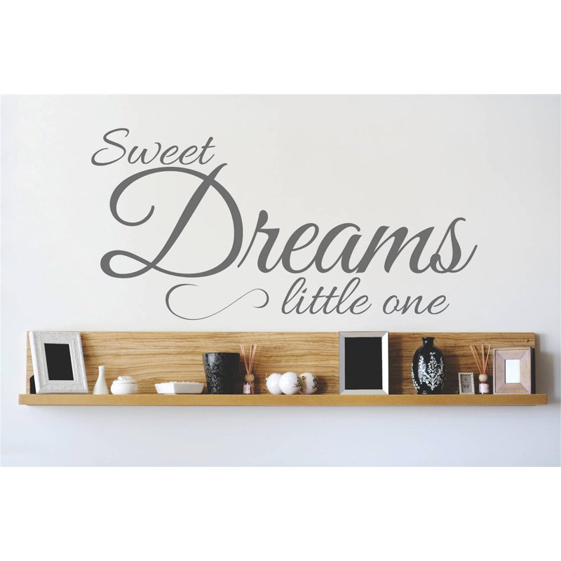 Décalcomanie murale little rêve little one, H 8 po x l 20 po x P 0,16 po, Gris