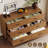 6 -Drawer Double Dresser 47.24''W, Chest Of Drawers With Adjustable Base For Bedroom, Living Room-1057018685