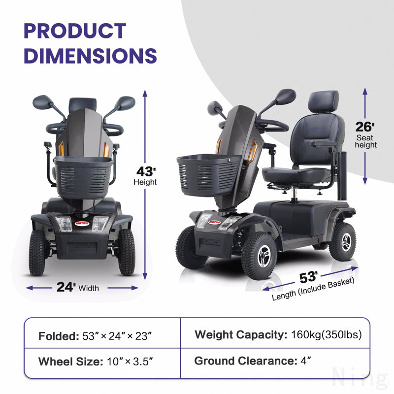 S500 - Scooter électrique noir robuste