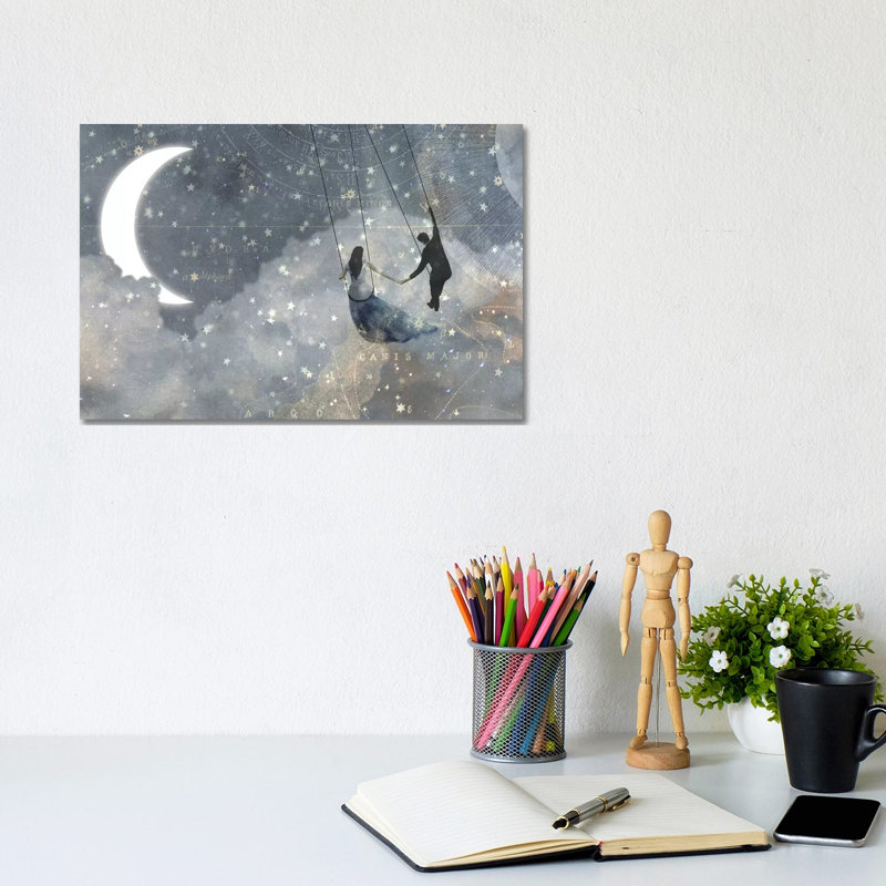 Celestial Love Collection D by Victoria Borges - Wrapped Canvas Gallery-Wrapped Canvas Giclée, 20.32 cm H x 30.48 cm W
