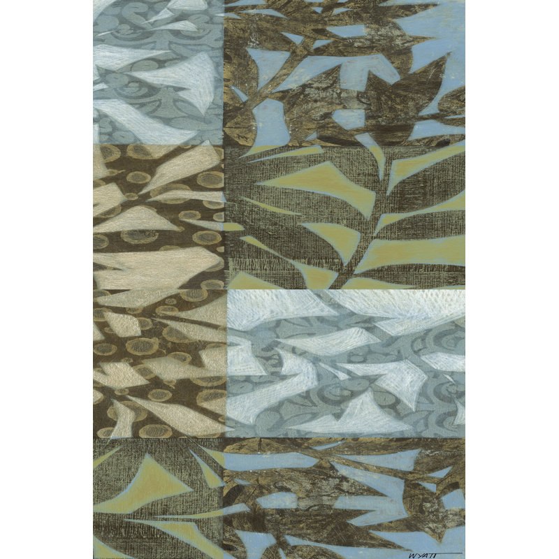 Swaying Fronds Panel I - Wrapped Canvas Painting, 46cm H x 30cm W x 3.8cm D