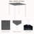 Space Saving Dining Table Sets(must Include Both Table And Chair), Wood Mdf Modern Kitchen Set