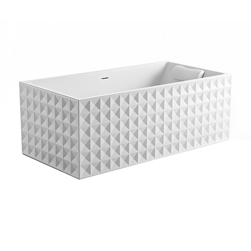 Baignoire autoportante blanche L 66,875 x l 30,75 x H 22,875 Transolide