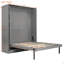 Grand lit escamotable rotatif avec supports de rangement cachés-1776278507