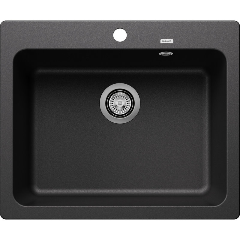 Naya Single Bowl Inset Kitchen Sink, Anthracite