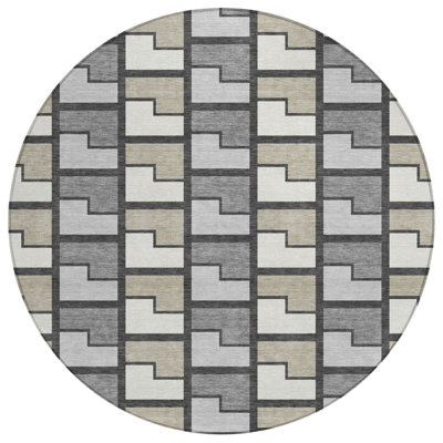 Machine Washable Indoor/Outdoor Lockway ACN2417 Geometric Rug