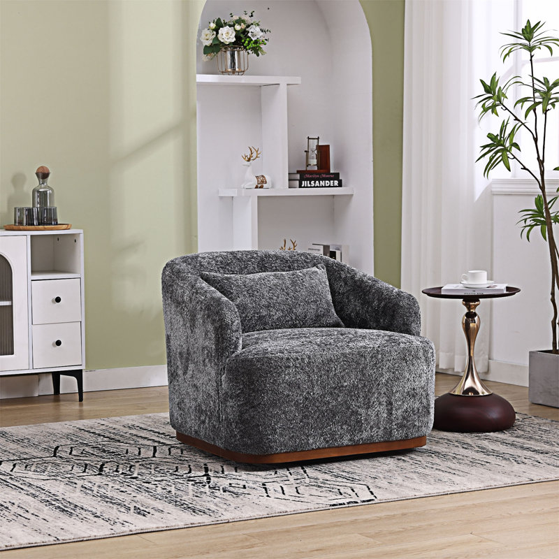 Fauteuil club pivotant à 360 degrés, Gris chenille