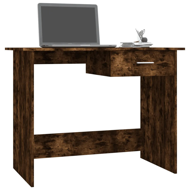 Kadden 100Cm Rectangular Writing Desk, Smoked Oak