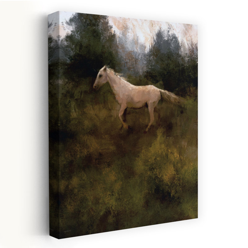 Evening Run - Art floral contemporain avec bottes de cowboy, H 60 po x l 40 po