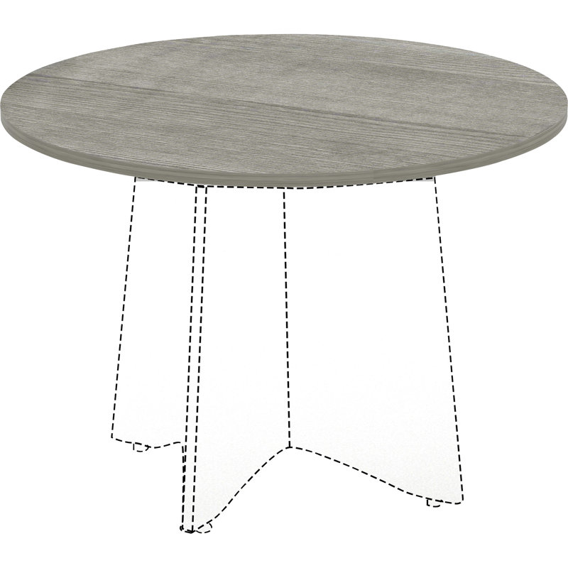 Weathered Charcoal Round Laminate Conference Table Top