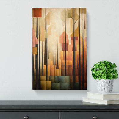 Forest Cubism No.4 - Wrapped Canvas