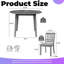Ensemble de table de salle à manger 3 pièces pour 2 personnes, table pliable en bois avec chaises rembourrées, conception peu encombrante-2008238903