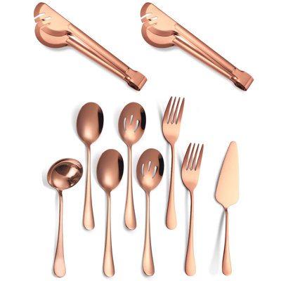 Damariah 10 Piece Stainless Steel Hostess Set