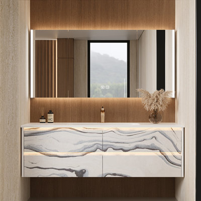 Simple modern bathroom cabinet