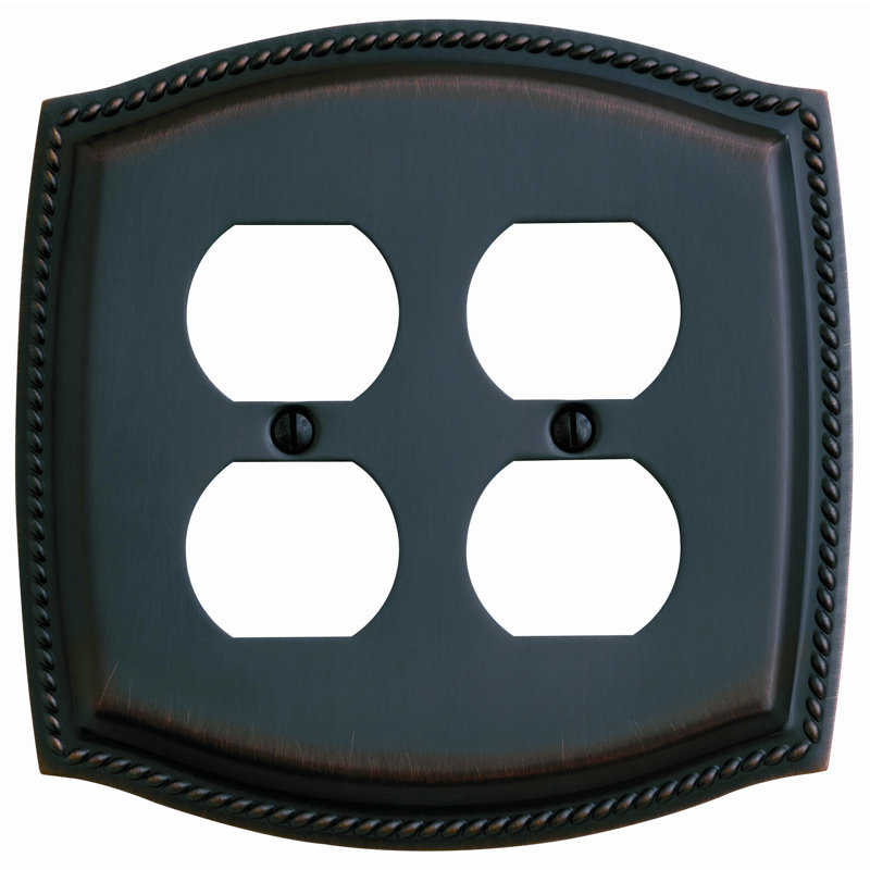 2-Gang Duplex Outlet Wall Plate, Venetian Bronze