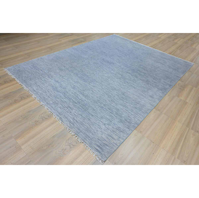 Transitional One-of-a-Kind Rectangle 9' X 11'10" Wool Area Rug Blue