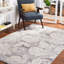 Floral Handmade Area Rug in Black / Ivory-1261594271
