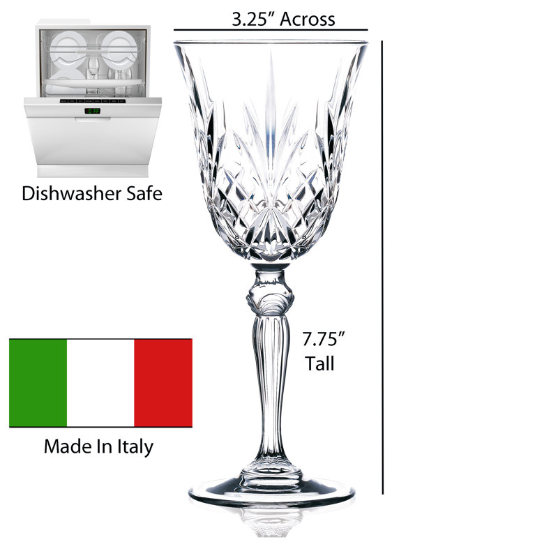 Melodia 7.5 oz. Crystal Wine Glass Set, 7.5 fl oz