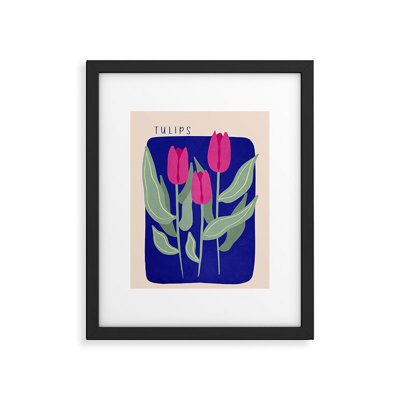 Tulipes 03, encadrée sur papier par Viviana Gonzalez