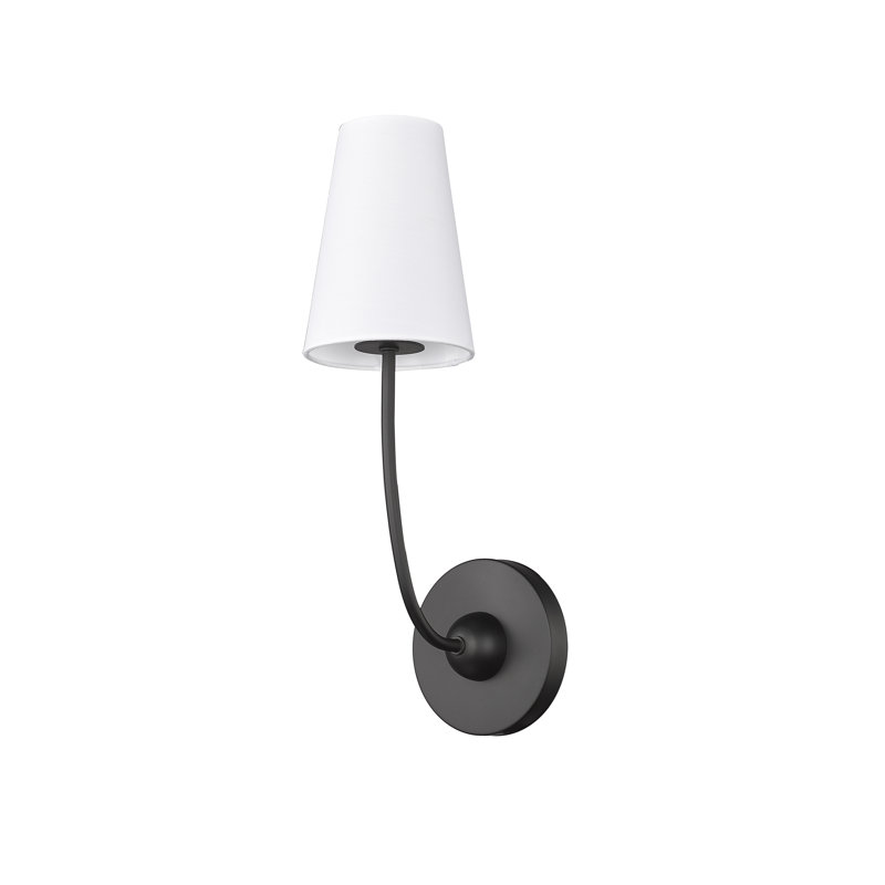 Pennelope Armed Sconce, Matte Black
