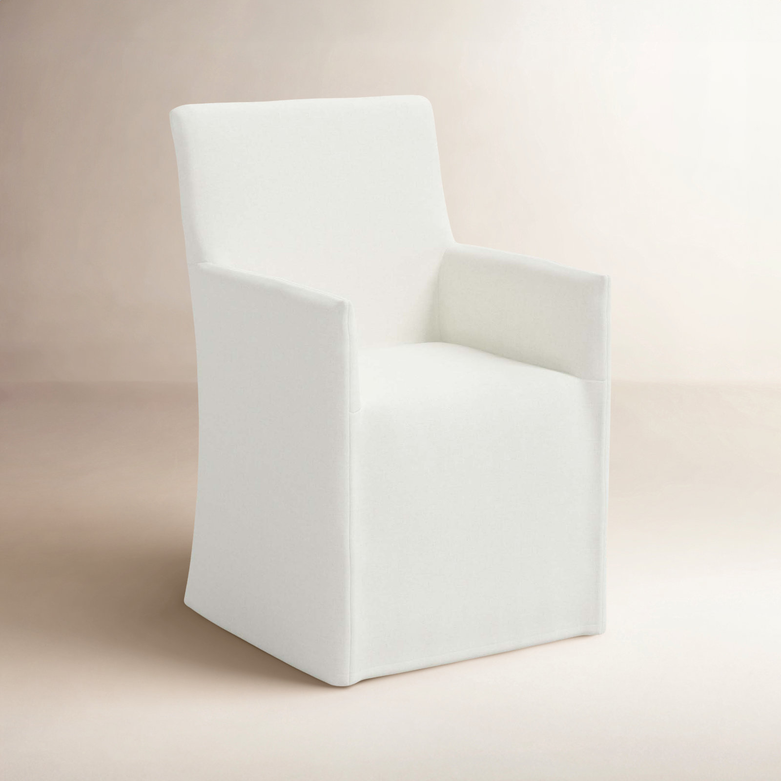 Ivanka Dining Chair, Zuma White Textured Linen