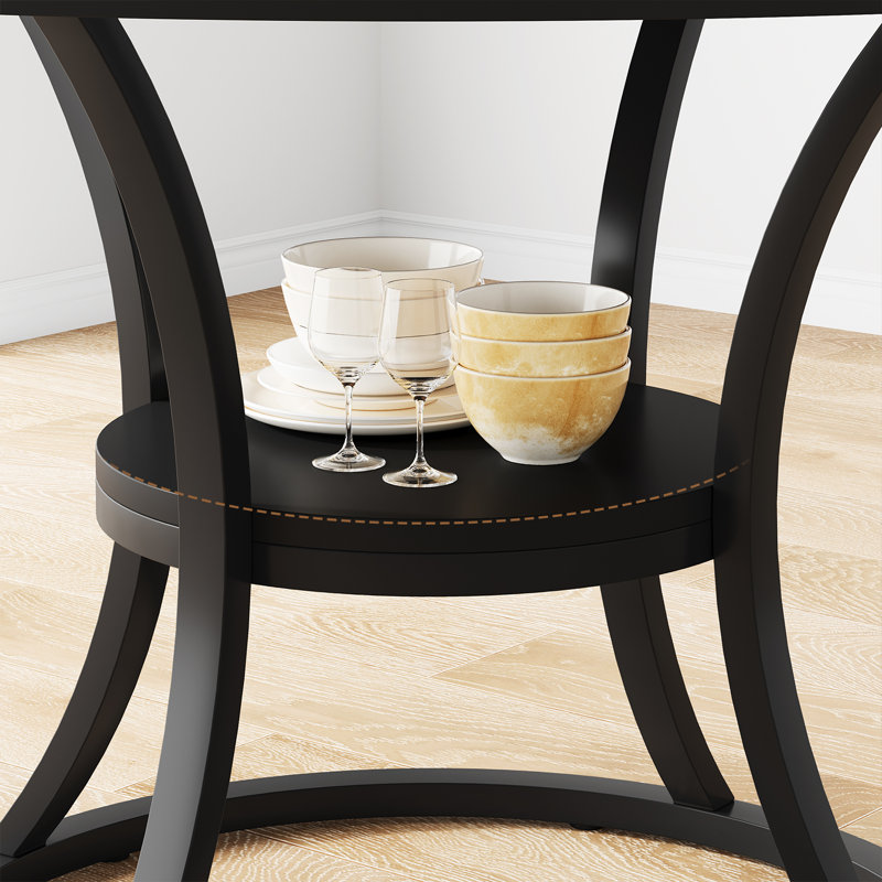 47.24" Round Dining Table For 4(without chair), Kitchen Table, Dining Table, Circle Table, Dining Room Table, Dinner Table,Space Saving Wood Kitchen & Dining Room Tables