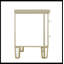 Commode d'appoint en bois à 2 tiroirs avec miroir
