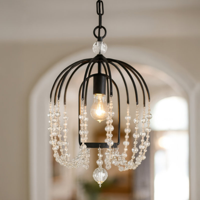 Luminaire suspendu en cristal 1 lumière Voliere
