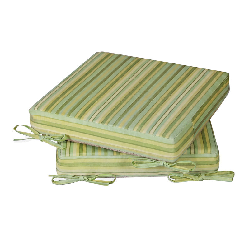 Coussin de siège d'extérieur imperméable pour mobilier de patio, 19 x 19, ensemble de 2, 3", L 19 po x P 19 po