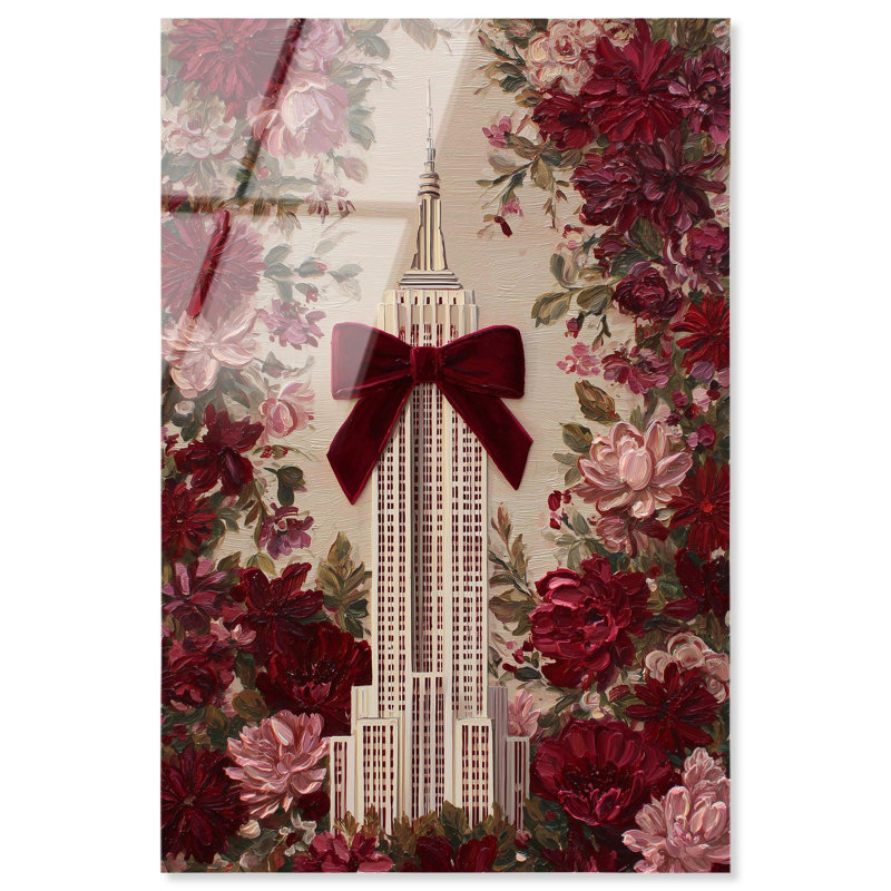 Impression sur acrylique Empire Art Building Bow Glam par Art Remedy, H 24 po x l 16 po