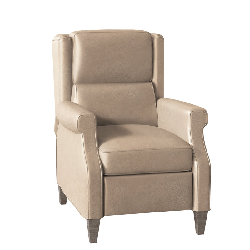 Gallaway Recliner, Aline Fumo Genuine Leather, Stone, Manual