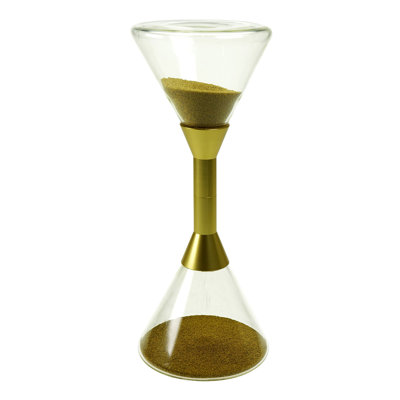 Glass Hourglass Decorative Object