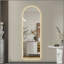 Miroir mural pleine longueur 65 po x 21 po DEL, conception à arche symétrique, éclairage à intensité variable 3 couleurs, incassable