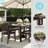 Martha Stewart Bedford 9Pc Outdoor Rattan Wicker Patio Dining Set With 8 Stack Chairs And 71" Table-109713827