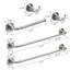 Ensemble de quincaillerie de salle de bain 4 pièces en nickel brossé 24 po-112872765